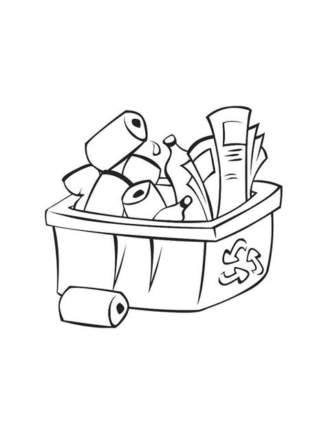 recycling coloring pages