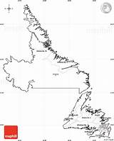 Newfoundland Map Labrador Blank Simple Labels Cropped Outside Maps East Canada North West Maphill sketch template