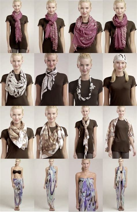 How To Tie A Scarf 4 Scarves 16 Ways [video] Ways To Wear A Scarf