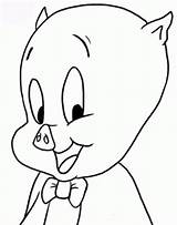 Porky Pintar Pegar Recortar Looney Tunes sketch template