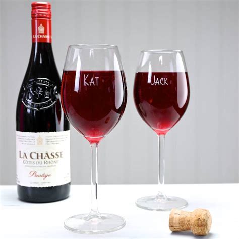 Personalised Engraved Date And Name Wine Glass By Lisa