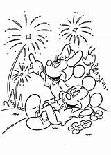Coloring Pages Kids July 4th Mickey Fireworks Minnie Mouse Printable Year Drawing Firework Disneyland Print Colouring Sheets Bestcoloringpagesforkids Disney Color sketch template