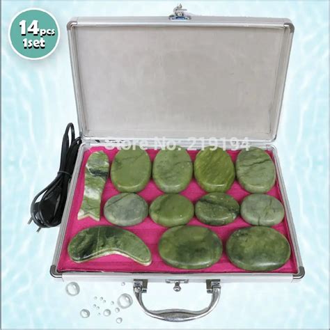 high quality pcsset green jade body massage hot stone face