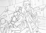 Terminator Connor Saves T2 sketch template