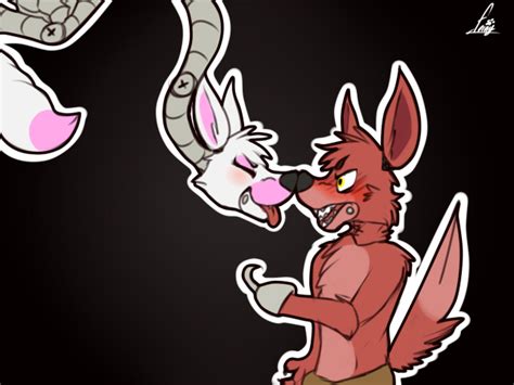 Nose Kiss Foxy And Mangle By Clariis On Deviantart