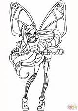 Winx Stella Club Coloring Pages Printable Print Color Drawing sketch template
