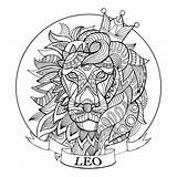 Leo Signs Signe Getcolorings Colorings Zodiaque Astrology Zodiacale Leone Segno sketch template