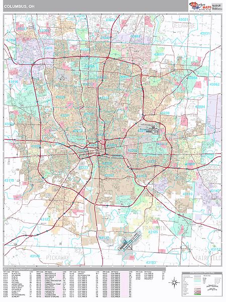 Columbus Ohio Zip Code Map Maping Resources