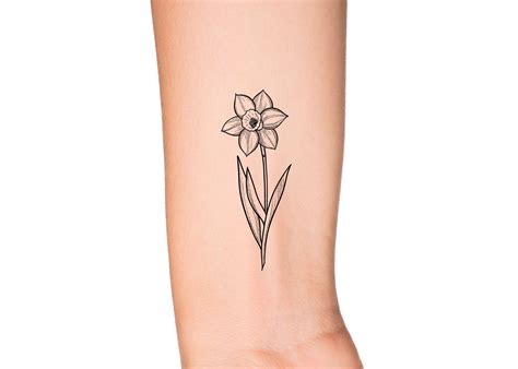 share  daffodil outline tattoo latest vovaeduvn