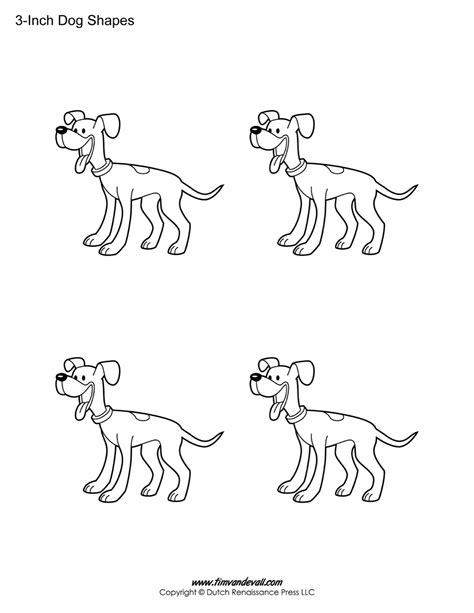 dog templates dog shape printables tims printables