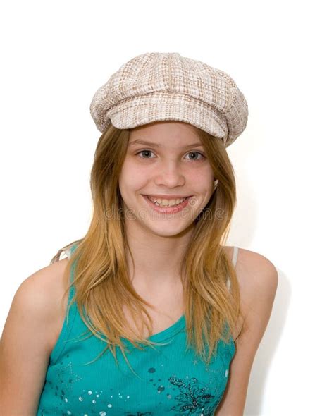 young girl  hat stock image image  woman female