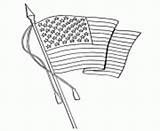 Coloring Pages Flag American Waving 7e53 Printable Online Info sketch template