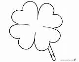 Leaf Clover Four Coloring Lucky Pages Printable Kids Bettercoloring sketch template