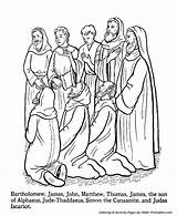 Coloring Disciples Testament Apostles Teaches Miracles Risen Altes Coloringhome sketch template