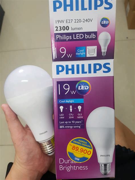 Jual Lampu Led Bulb 19w 19 Watt 19 W Putih Philips Garansi 2th Ledbulb