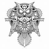 Steampunk Owl Illustration Vector Premium Hibou Drawing Freepik Tattoo Fr sketch template