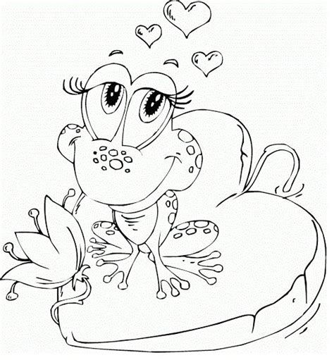 pin  valentines day  valentines day coloring frog coloring pages