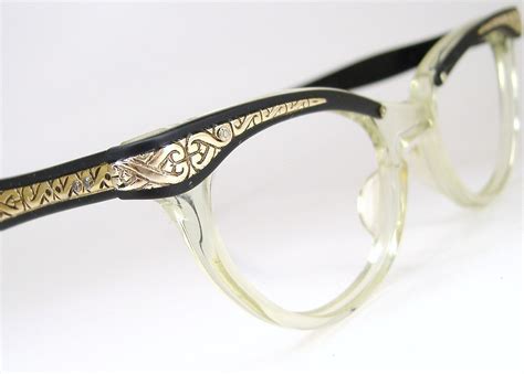 vintage 50s glasses cat eye eyeglasses frame by