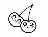 Coloring Kawaii Pages Cherries Colorear Cherry Para Dibujos Two Coloring4free Cute Fruit Faciles Imprimir Dibujar Amor Coloringcrew Google Dibujod Frutas sketch template