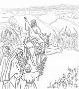 Jerusalem Triumphal Donkey Ausmalbild Einzug Enters Kolorowanki Gerusalemme Jerozolimy Triunfal Supercoloring Wjazd Jerusalén Kolorowanka sketch template