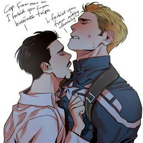 marvel steve x tony capitan américa iron man ° ͜ʖ ͡ yaoi amino