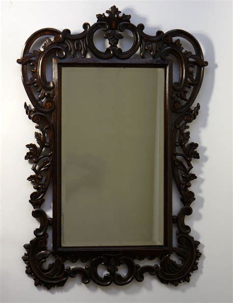 large carved antique wooden mirror  sale  stdibs large wooden mirror large antique wood