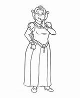 Fiona Coloring Shrek Pages Princess sketch template
