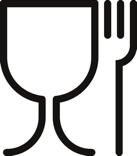 clipart glass  fork  toxic material symbol