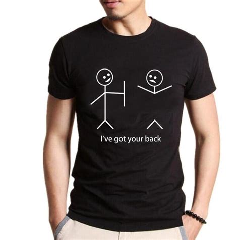 Mens T Shirts Funny Stick Figure Design I Ve Got Your Back