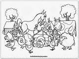 Farm Coloring Animal Pages Kids Realistic sketch template