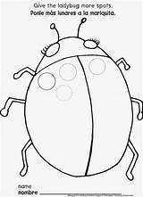 Ladybug Spots Coloring Worksheet Artic Template Printable Speech sketch template