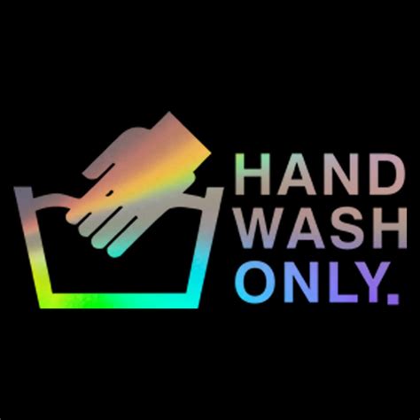 hand wash only car window door laptop bumper van vinyl decal sticker