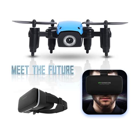 vr glasses shw rc mini drone foldable pocket drone  camera fpv wifi  vr rc helicopter