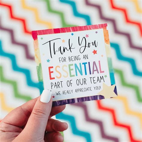 essential part   team gift tag etsy