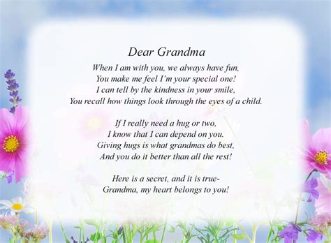 dear grandma free grandmother poems