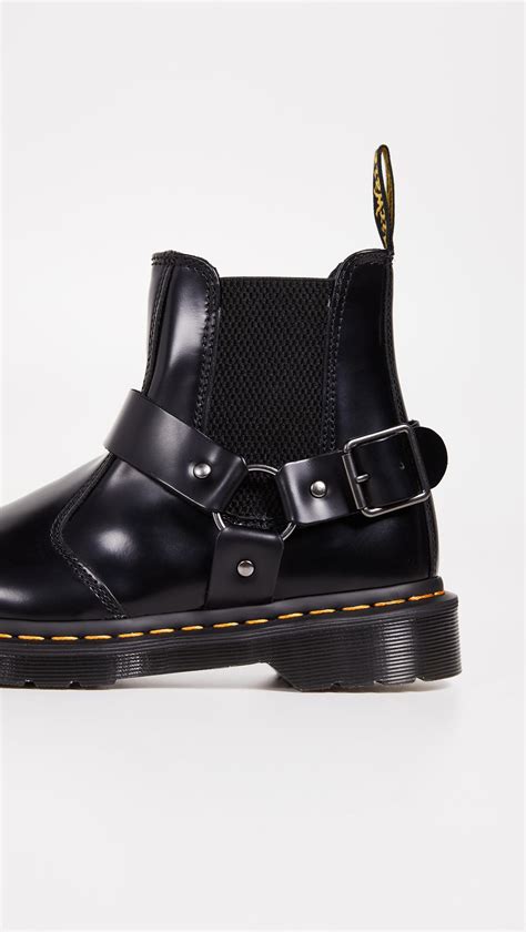 dr martens wincox leather chelsea boots  black save  lyst