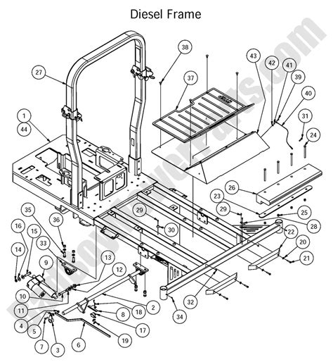 bad boy mower parts  diesel ccframe assembly diagram