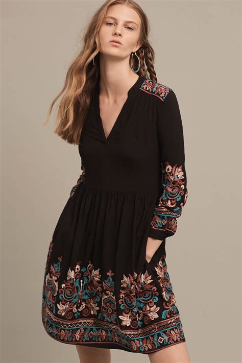 embroidered avery dress anthropologie
