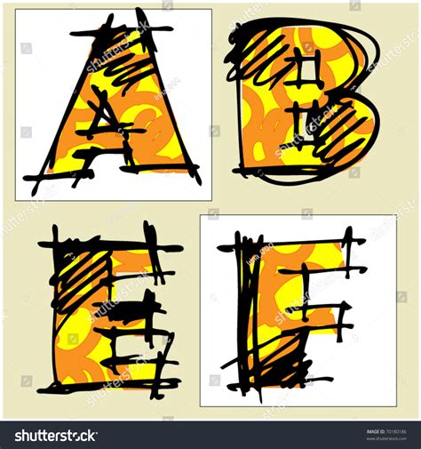 art colorful alphabet   set stock vector illustration