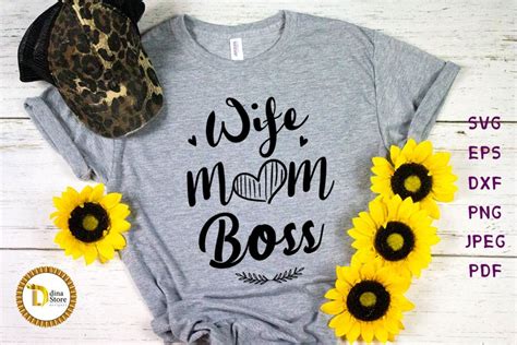 Wife Mom Boss Svg Mother S Day Svg 1161469 Cut Files