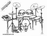 Drums Mewarnai Yescoloring Percussion sketch template