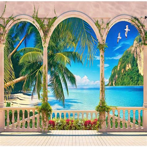 beach theme photo booth backdrop vinyl ocean photography backdrops