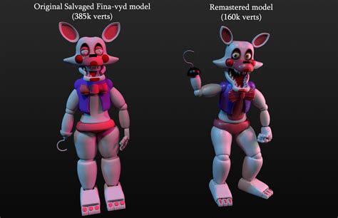 remastered popgoes toy foxy model original base model  ufina vyd rfivenightsatfreddys