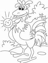 Rooster Coloring Pages Morning Popular Coloringhome Comments sketch template