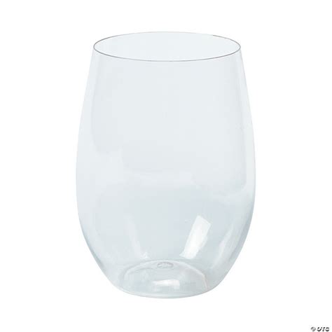 Clear Stemless Plastic Wine Glasses Oriental Trading