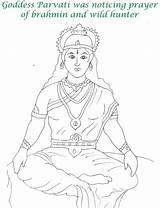Kids True Coloring Parvati Devotee Story Pdf Open Print  sketch template