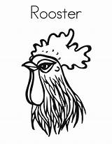 Coloring Rooster Head Sheet sketch template
