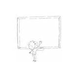 Blackboard Writing Coloring Boy Class Dibustock sketch template