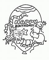 Coloring Birthday Pages Happy Kids Funny 5th Cake Printables Printable Cards Holiday Choose Board sketch template