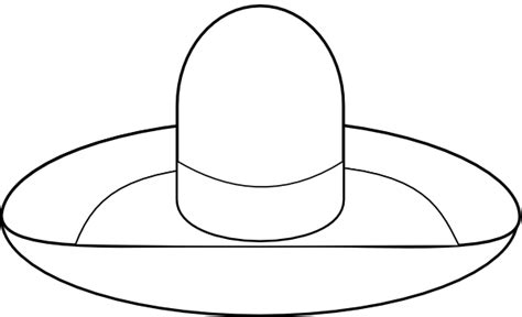 sombrero outline clip art  clkercom vector clip art